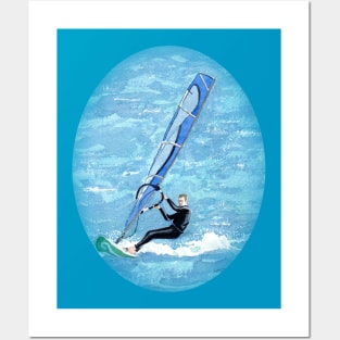 I Love Windsurfing! Posters and Art